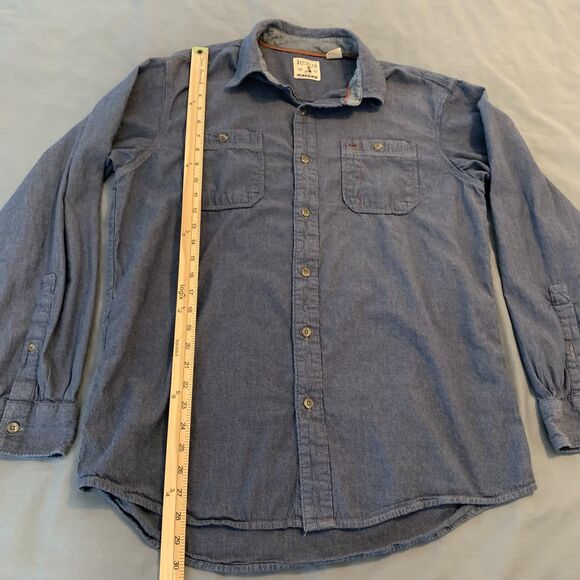Red Head Workhorse Shirt Mens Large Blue Chambray Button Front Long Sleeve - Picture 4 of 6